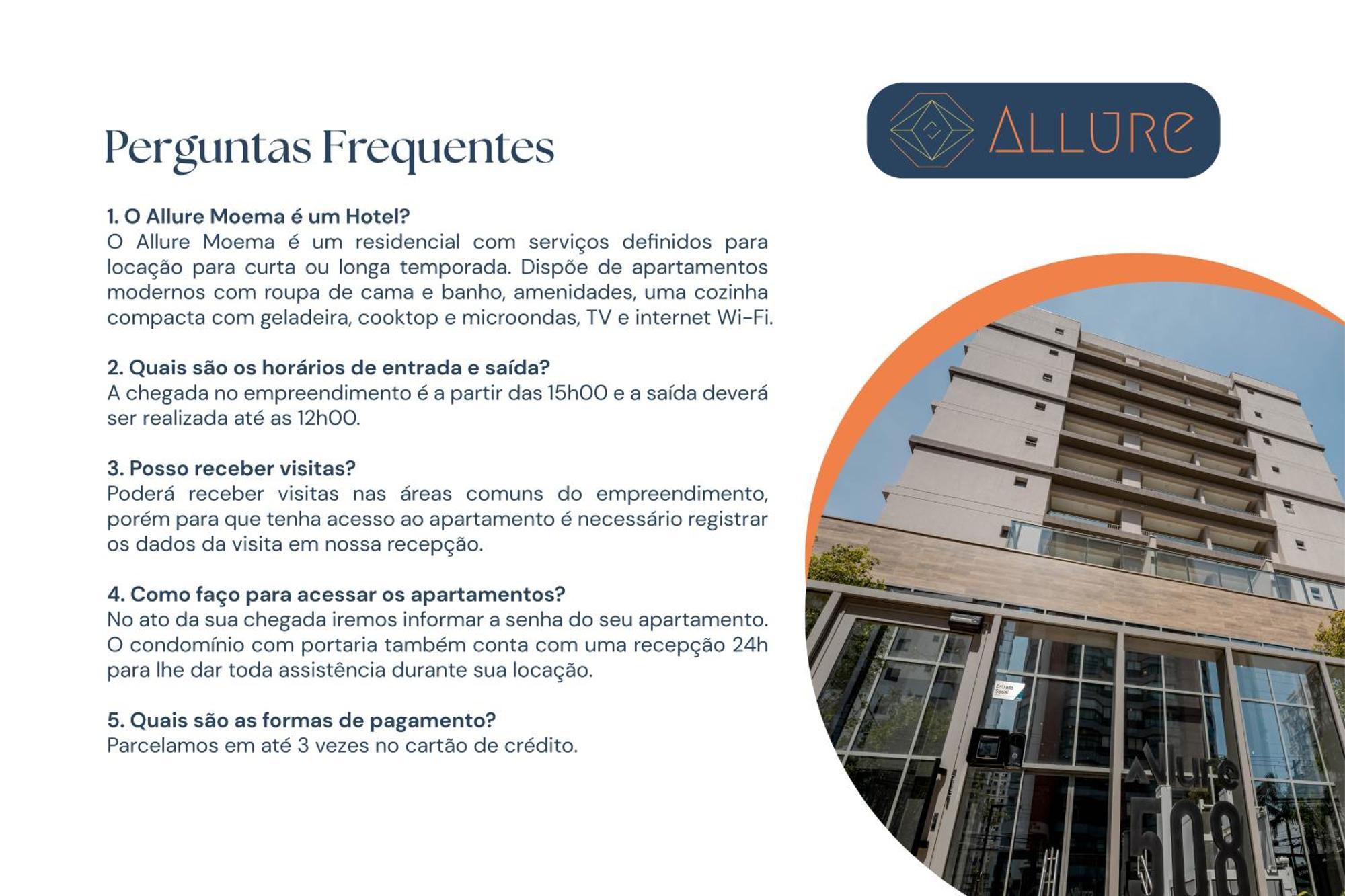 Apartamentos Studio Allure Moema - Com Cafe Da Manha Opcional, Recepcao E Valet 24 Horas São Paulo Eksteriør billede